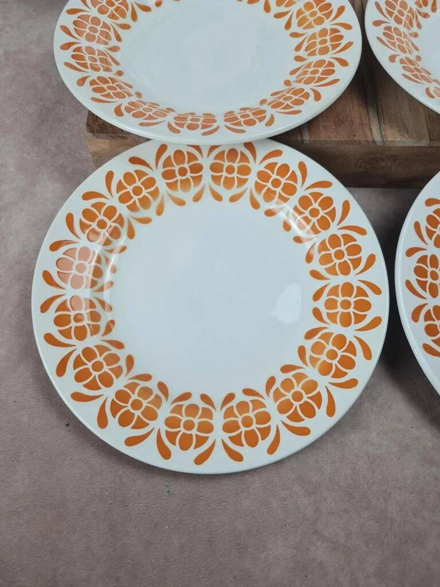 Set of 6 semi-deep plates Sarreguemines