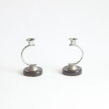 Art deco arc shaped candle stick holders 1930s