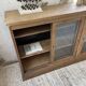 Oak sideboard with glass doors
