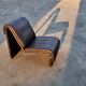 Postmodern leather lounge chairs in the style of Etienne Fermigier 1978.