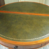English-style wooden and leather table