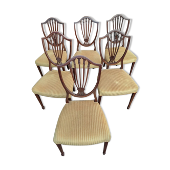 Rare, Victorian chairs nineteenth century. Vintage English hepplewhite chairs