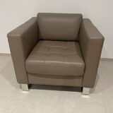 Maxdivani taupe leather sofa