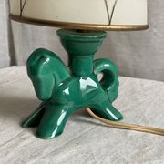 Small ceramic lamp in Valauris vintage style from the 1960s in the shape of a horse.