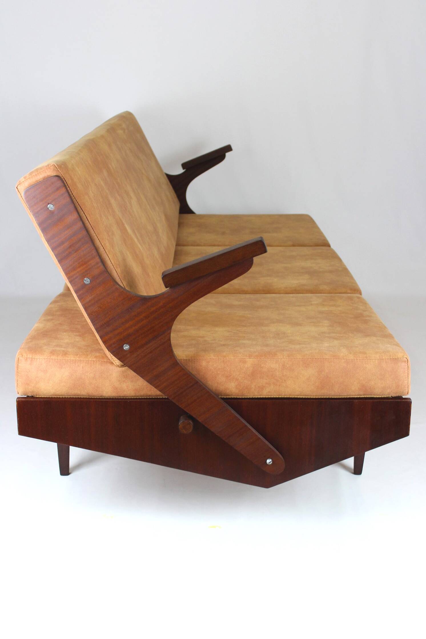 Restored Mid-Century Convertible Sofa from Opp Drevovyroba, 1970s