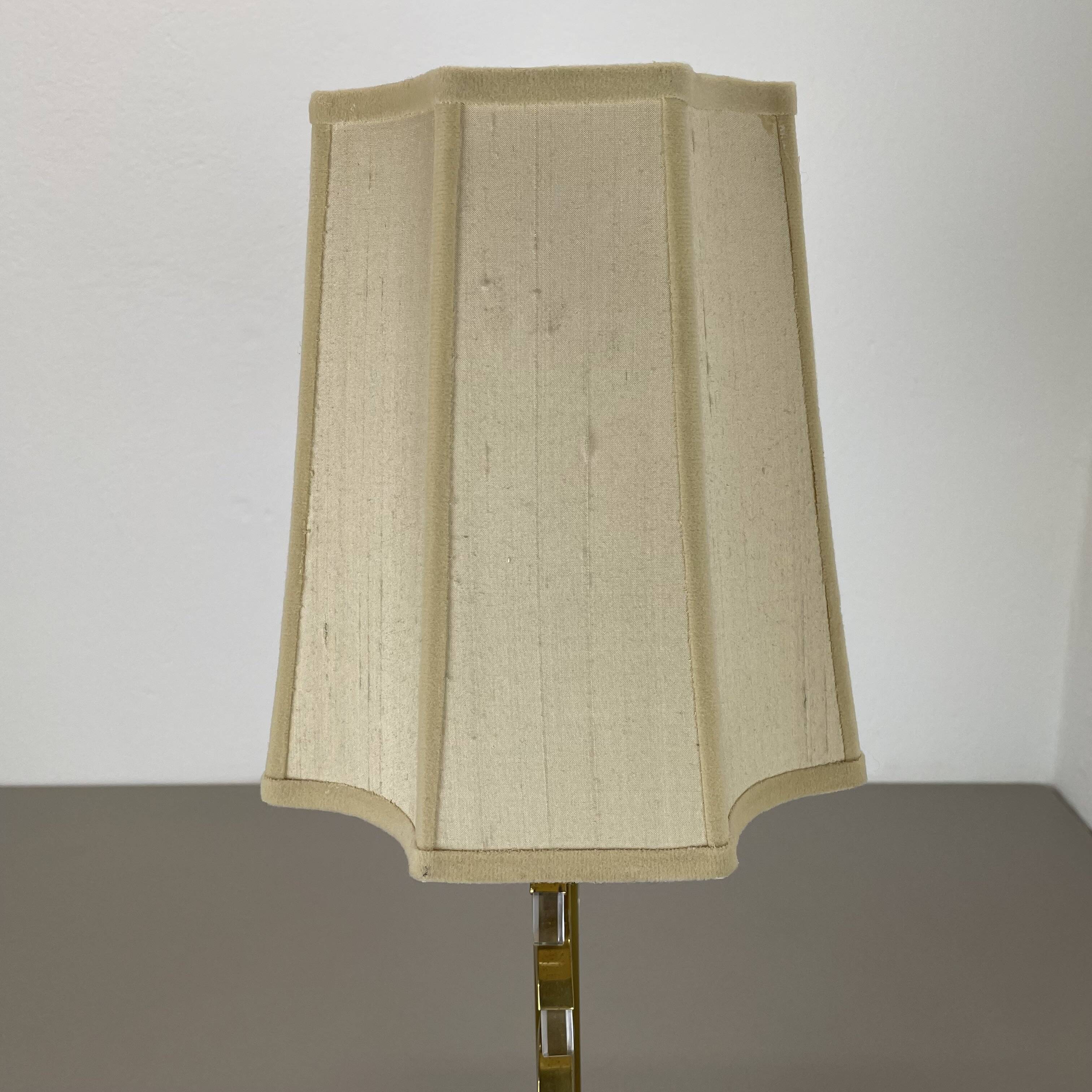 Hollywood Regency Style Brass and Acryl Table Light by WKR Lights, Germany 1970s