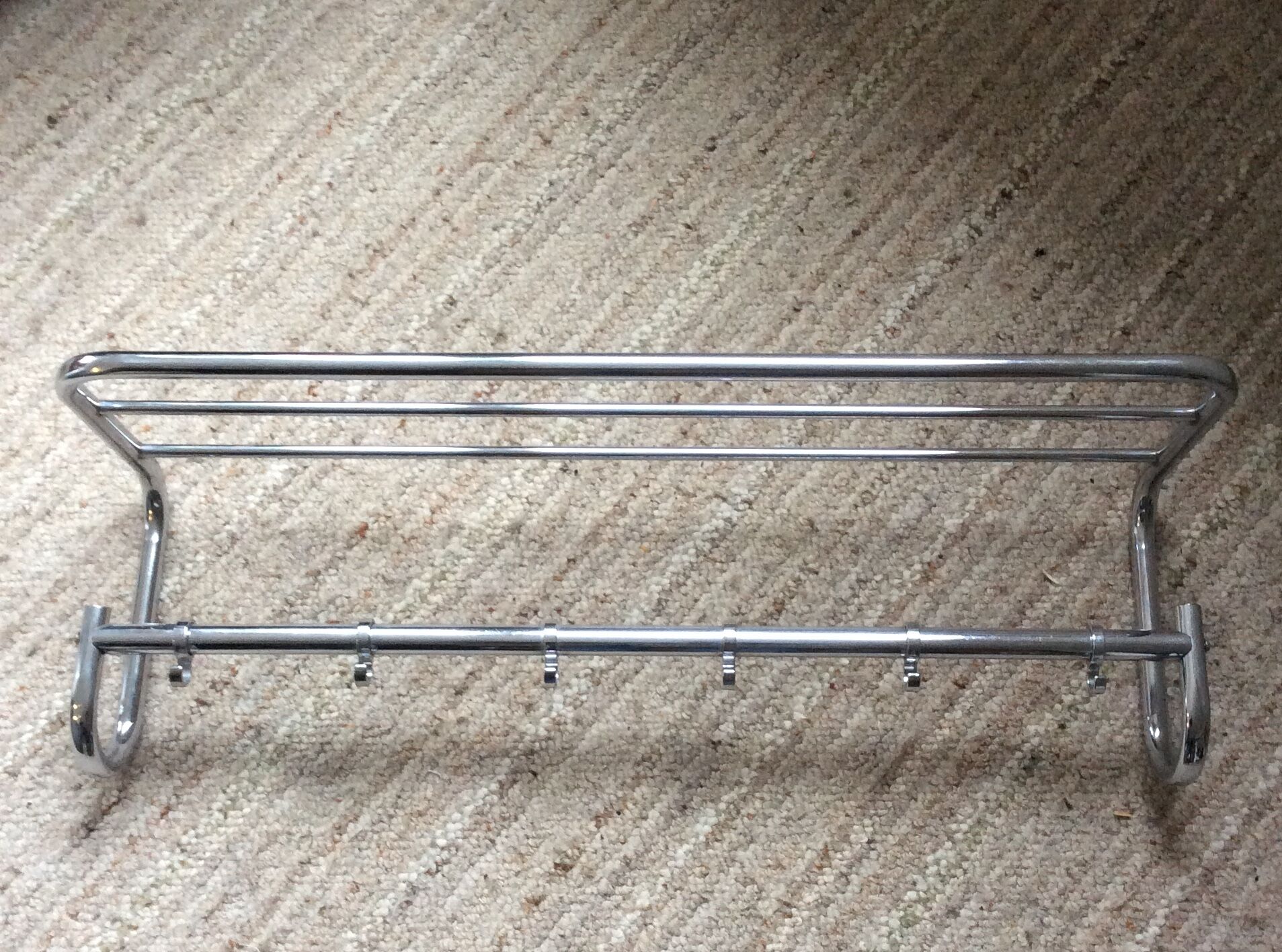 Porte-manteau en inox des années 60