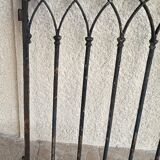 Gothic style wrought iron gate