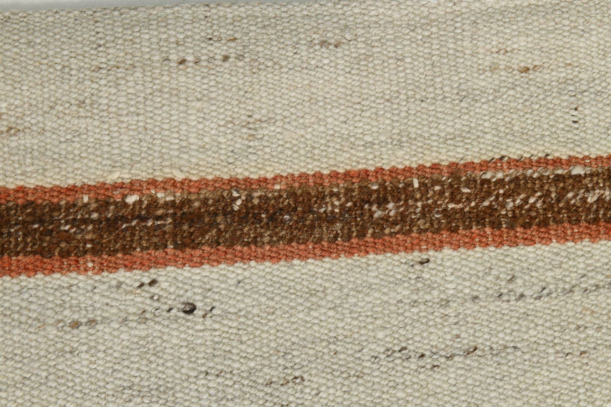 Tapis Kilim marron et beige 2x8, 71x260 cm