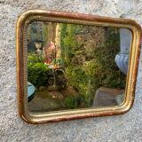 Louis-Philippe mirror gilded with gold leaf