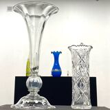 Giant crystal vase legras et cie
