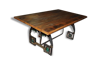 Table de salon avec pietement en fer forgé style art déco