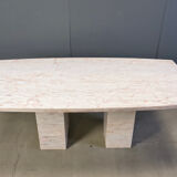 Table à manger en marbre vintage, années 1970