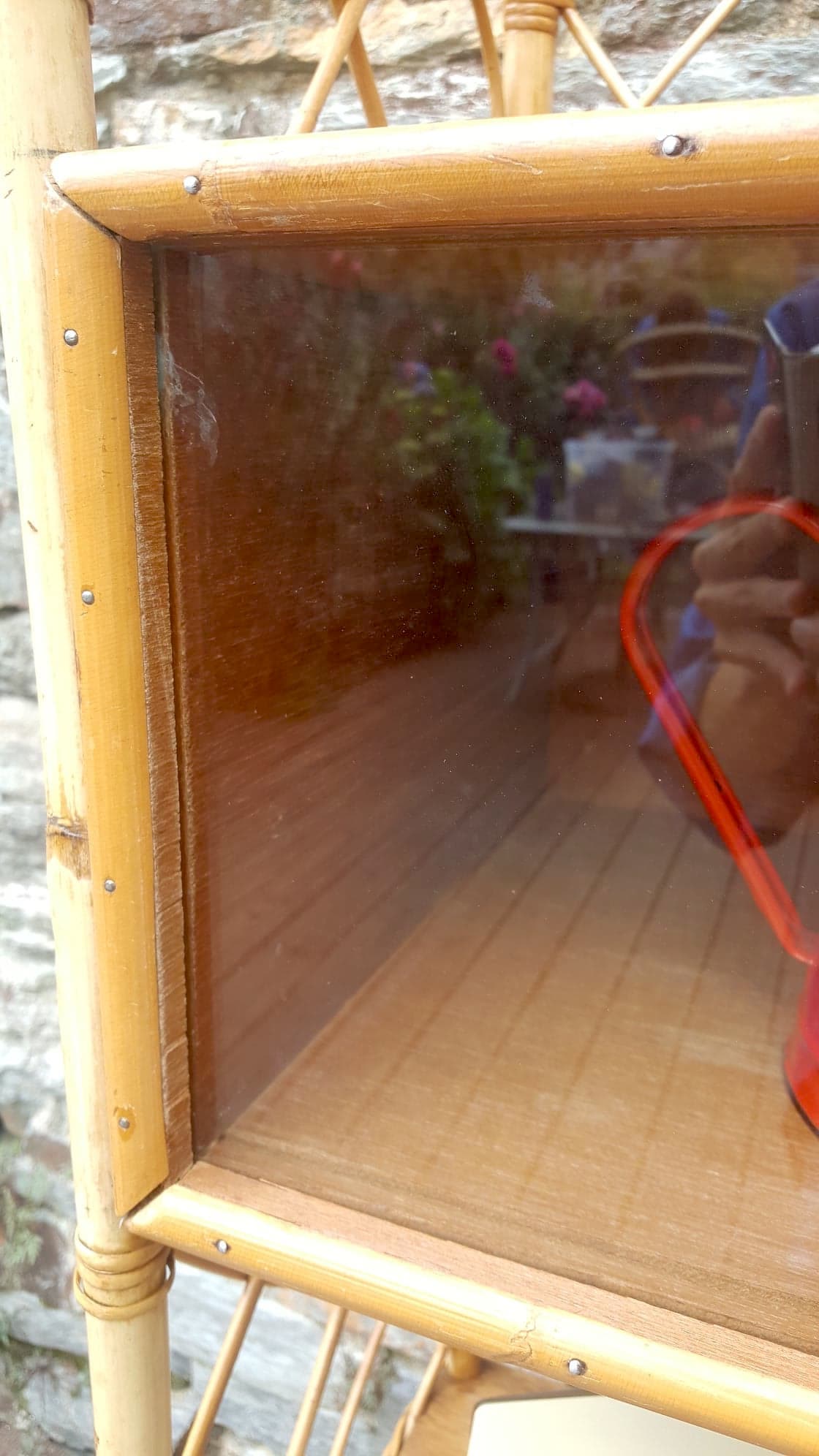 Rack in rattan and bamboo