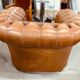Fauteuil chesterfield en cuir une place xl