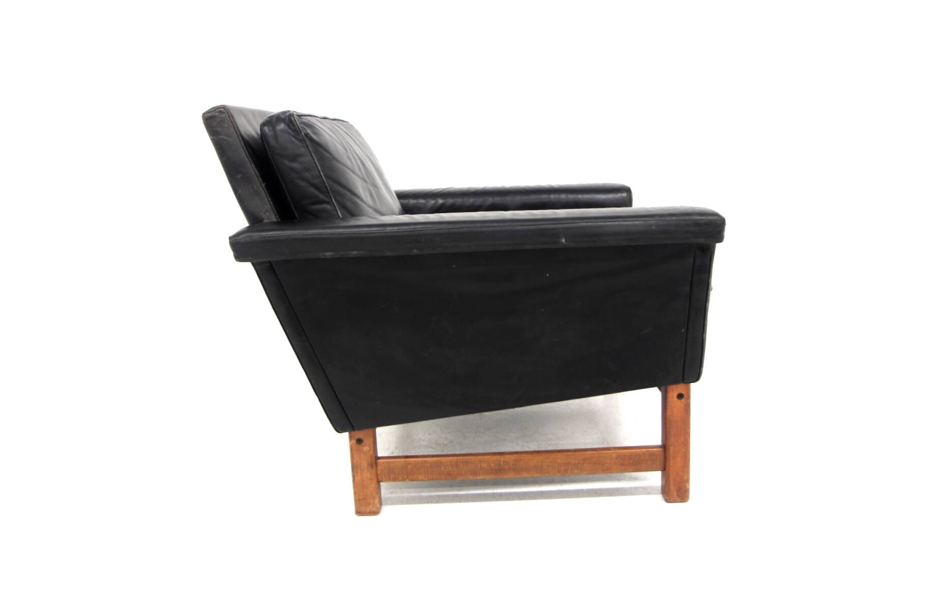 Fauteuil scandinave en cuir, Suède, 1960