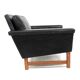 Fauteuil scandinave en cuir, Suède, 1960