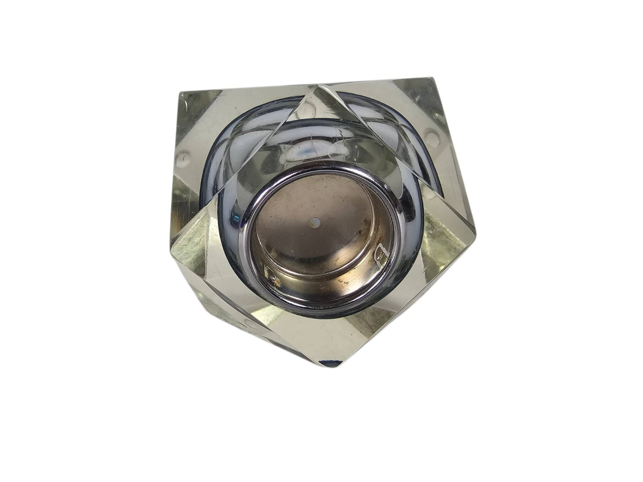 Murano - Sommerso - Faceted glass - tealight holder - Flavio Poli - Italy -