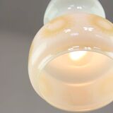 Mid-Century Italian Opaline and Brass Pendant Lamp