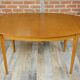 Wooden oval table and 6 matching chairs 60