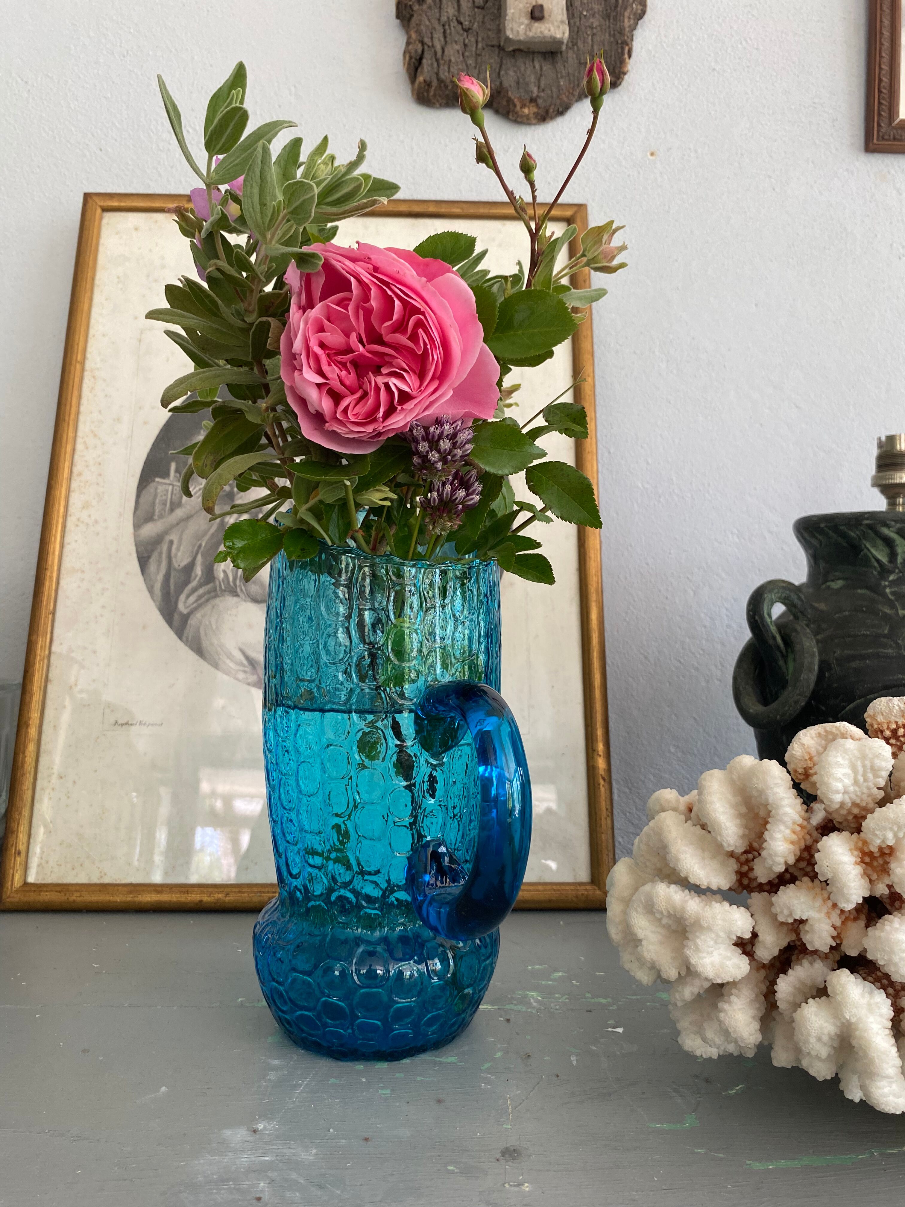 Textured glass decanter