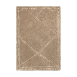 Berber carpet 200 x 300 cm brown ecru pattern