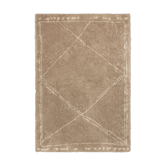 Berber carpet 200 x 300 cm brown ecru pattern