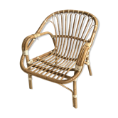 Fauteuil en rotin vintage