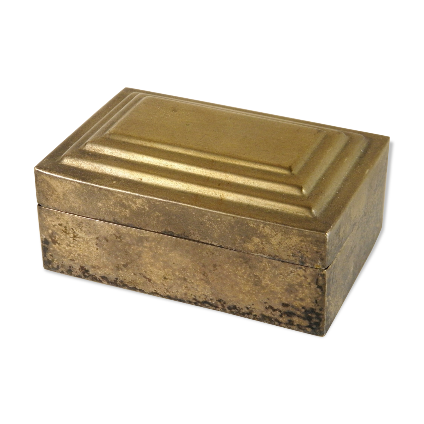 Silver brass jewellery box