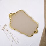 Authentic old resin mirror, gilded by hand