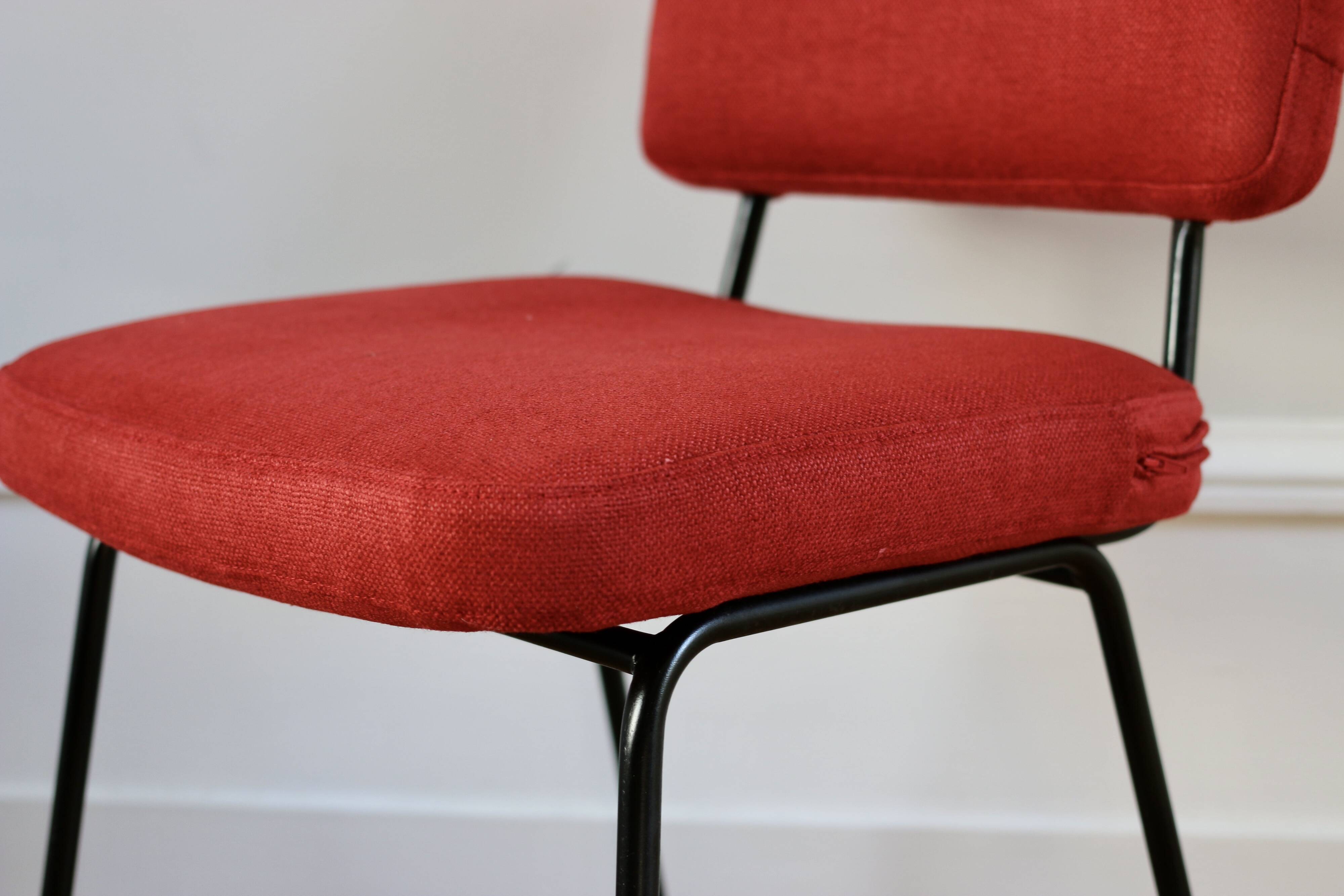 Set of 6 vintage modernist chairs by André Simard, Airborne 1960.