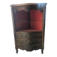 Antique corner cabinet in Louis XV style, topped with a marble surface.