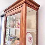 Antique display cabinet, small dresser, antique glass-fronted bookcase.