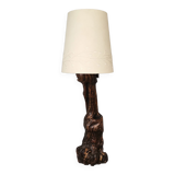 Portuguese handmade vine wood table lamp