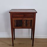 Directory style marquetry side table