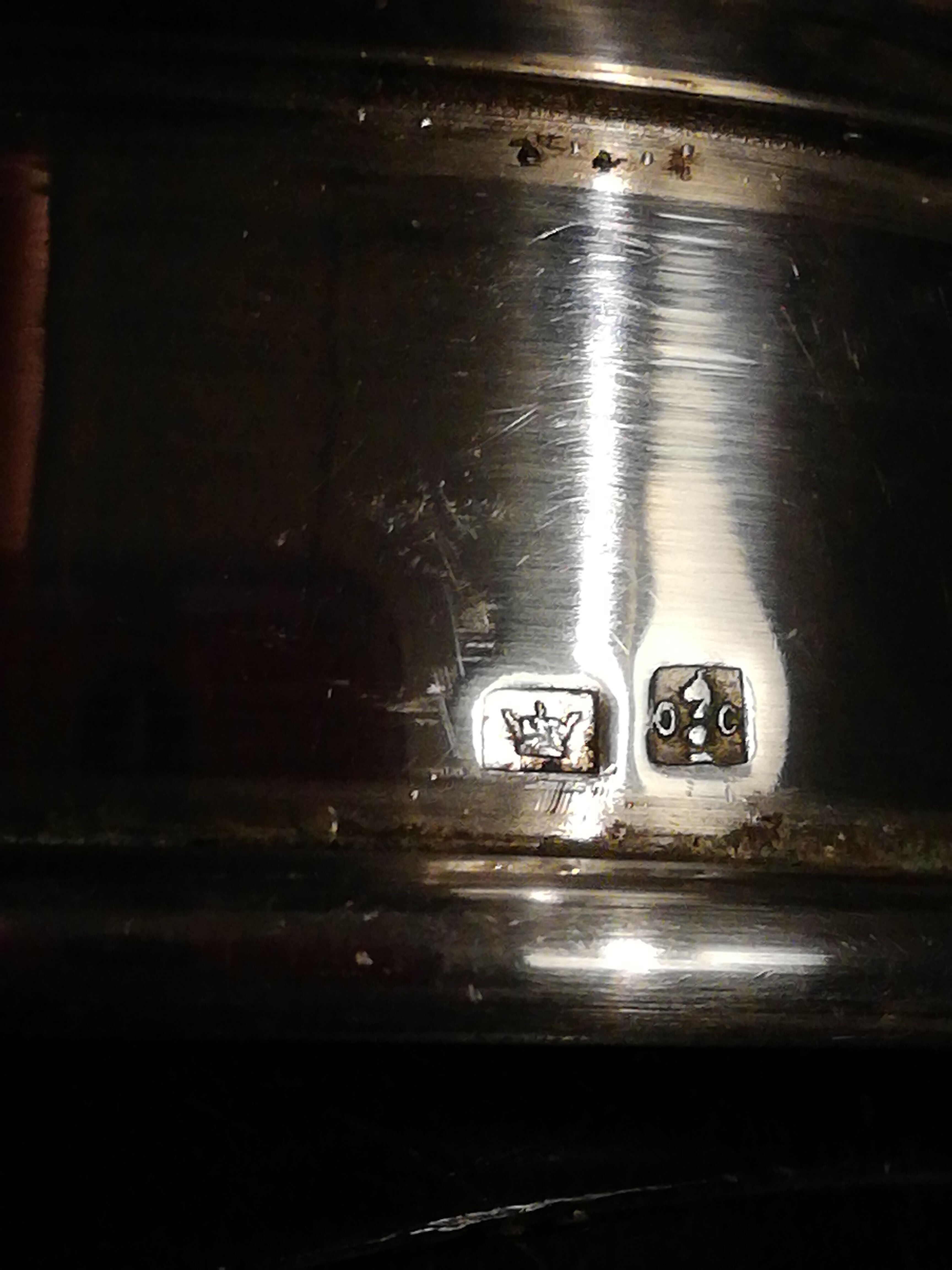 Silver metal butter dish