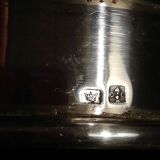 Silver metal butter dish