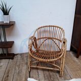 Vintage rattan armchair