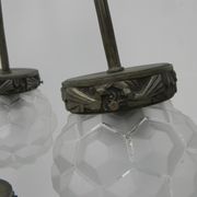 Suspension art déco avec 5 sphères sur 5 tiges