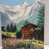 Mountain painting signed
