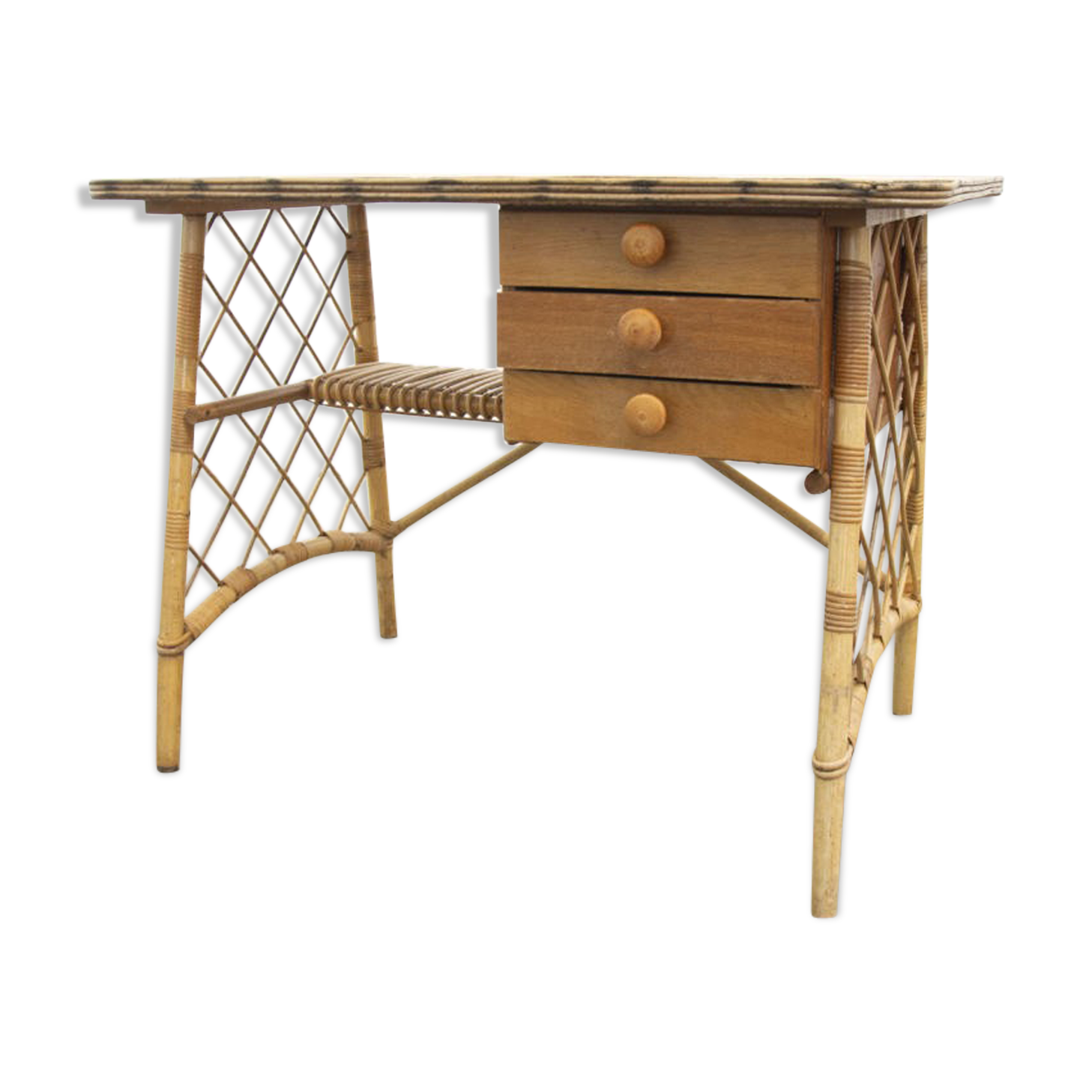 Rattan desk