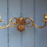 French Antique bronze piano wall candle sconce Art Nouveau stamped E MULLER