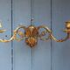 French Antique bronze piano wall candle sconce Art Nouveau stamped E MULLER
