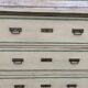 4-drawer chest of drawers with yellow and green patina by a local artist