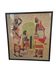 Grande Quadro Batik Africano Originale Firmato "Hamidi" Arte su Tessuto 88x