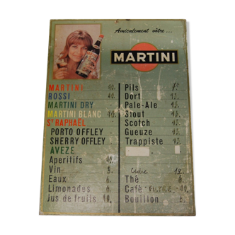Old sign tariff - Bistro MARTINI