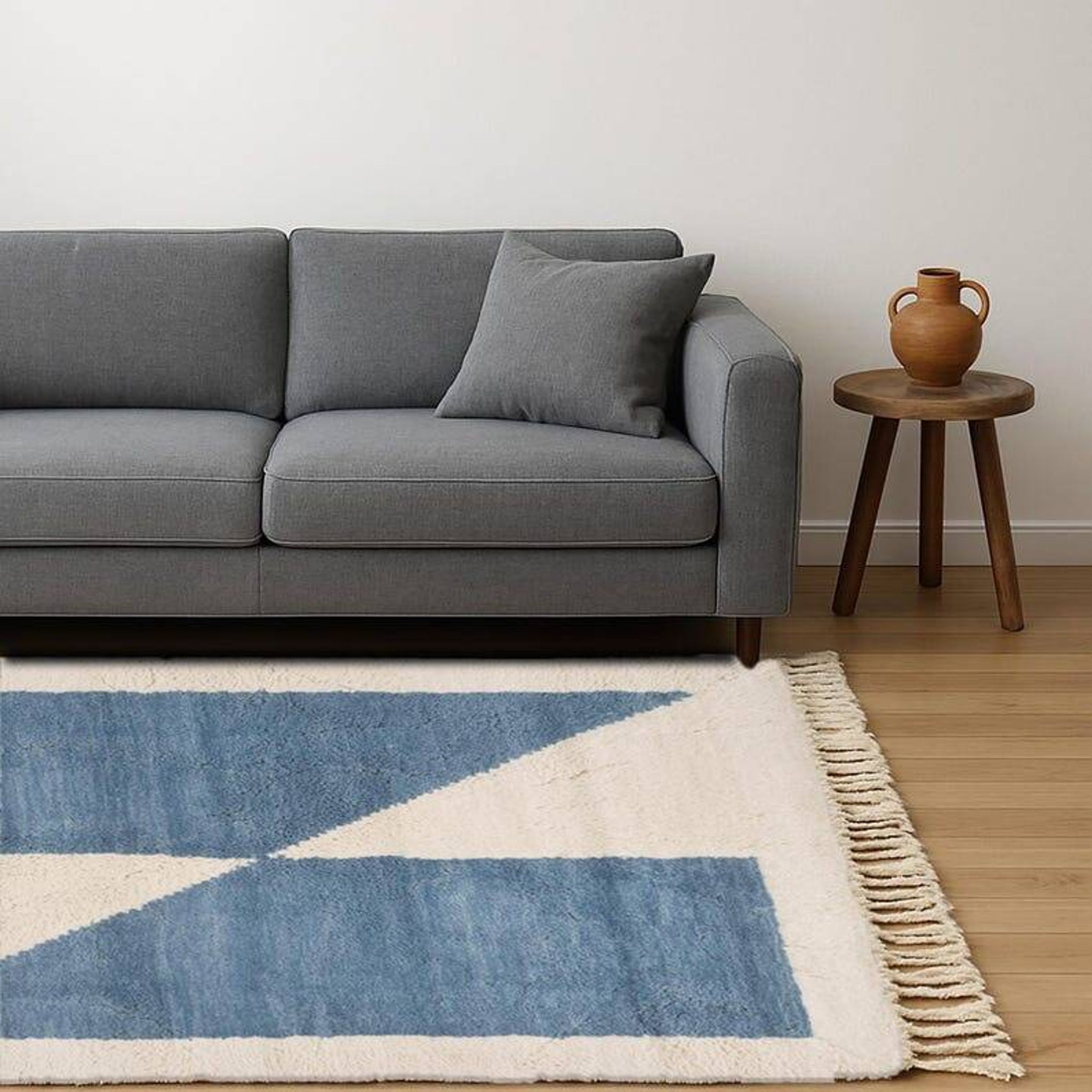 Handmade pure wool Moroccan rug size 150 x 250 cm