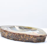 Empty pocket agate mineral slice