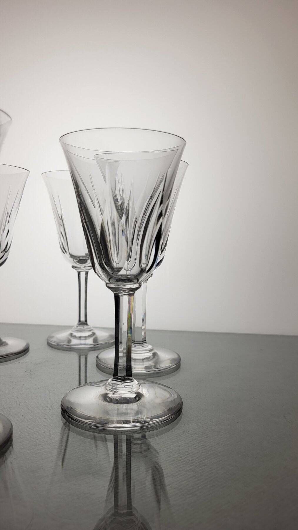 6 crystal glasses Saint Louis model Cerdagne
