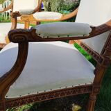 Paire de fauteuils anciens style louis xvi